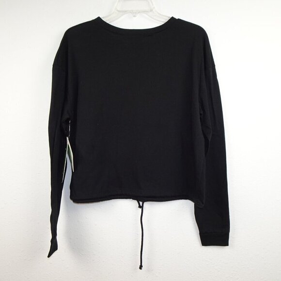 Latina AF Top T-Shirt Women's Size M Black Draw String Trendy Cute Local Lab - Picture 4 of 7